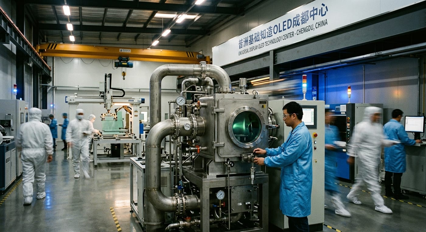 Universal Display Opens Advanced OLED Technology Center in Chengdu, China, Enhancing Innovation and Cooperation.