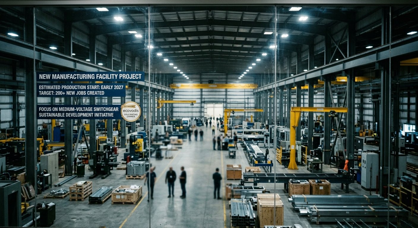 Eaton Corporation Invests $30 Million in New Manufacturing Facility for Medium-Voltage Switchgear