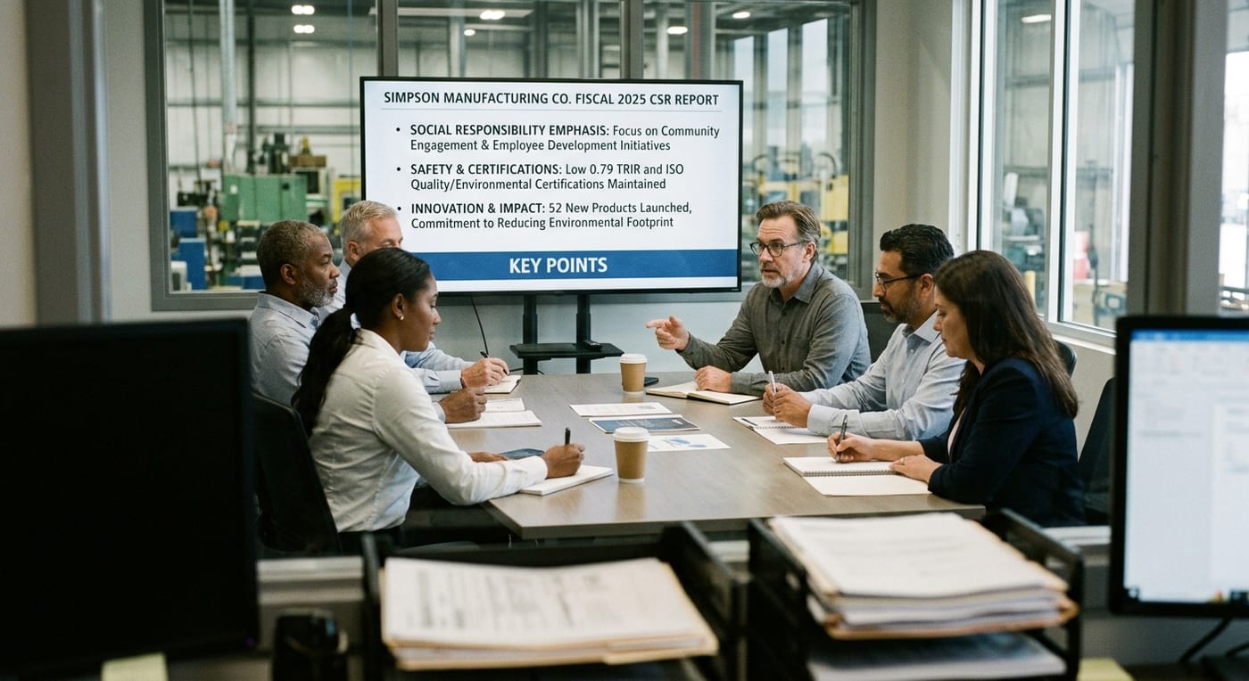 Simpson Manufacturing Co. Emphasizes Social Responsibility in Fiscal 2025 CSR Report