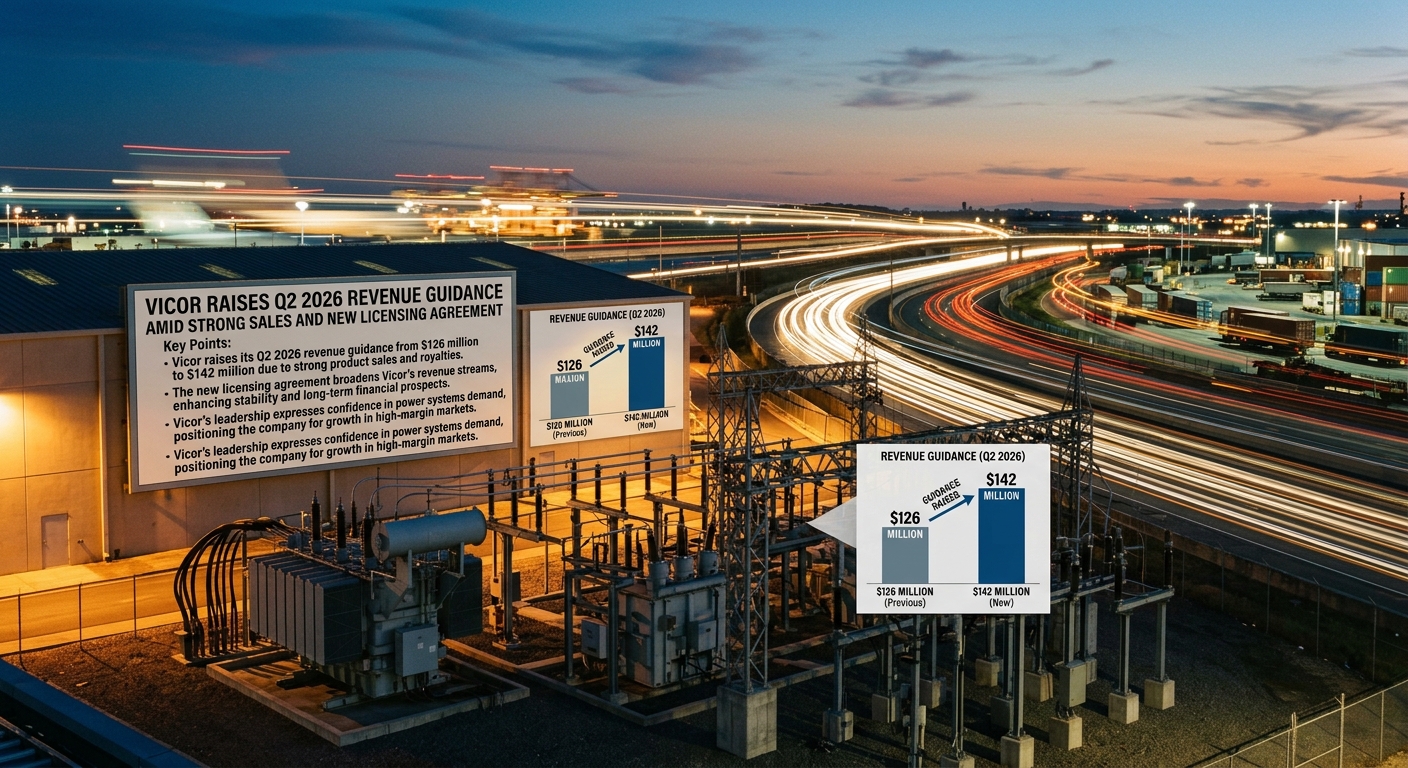Vicor Raises Q2 2026 Revenue Guidance Amid Strong Sales and New Licensing Agreement
