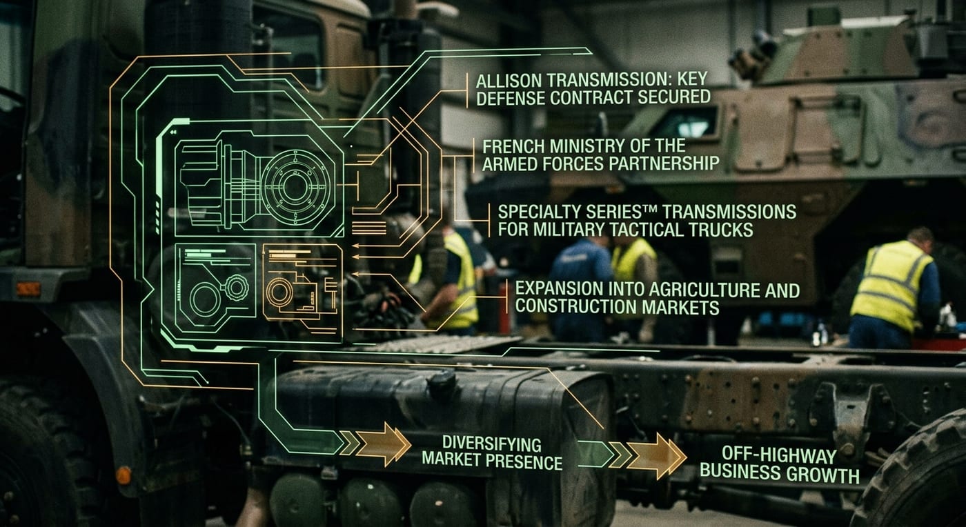 Allison Transmission Secures Key Defense Contract, Expands into Agriculture and Construction Markets