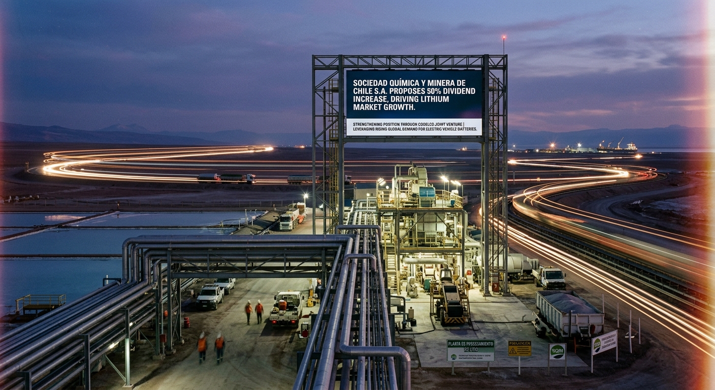 SQM Proposes Dividend Increase to 50%, Strengthening Position in Lithium Market