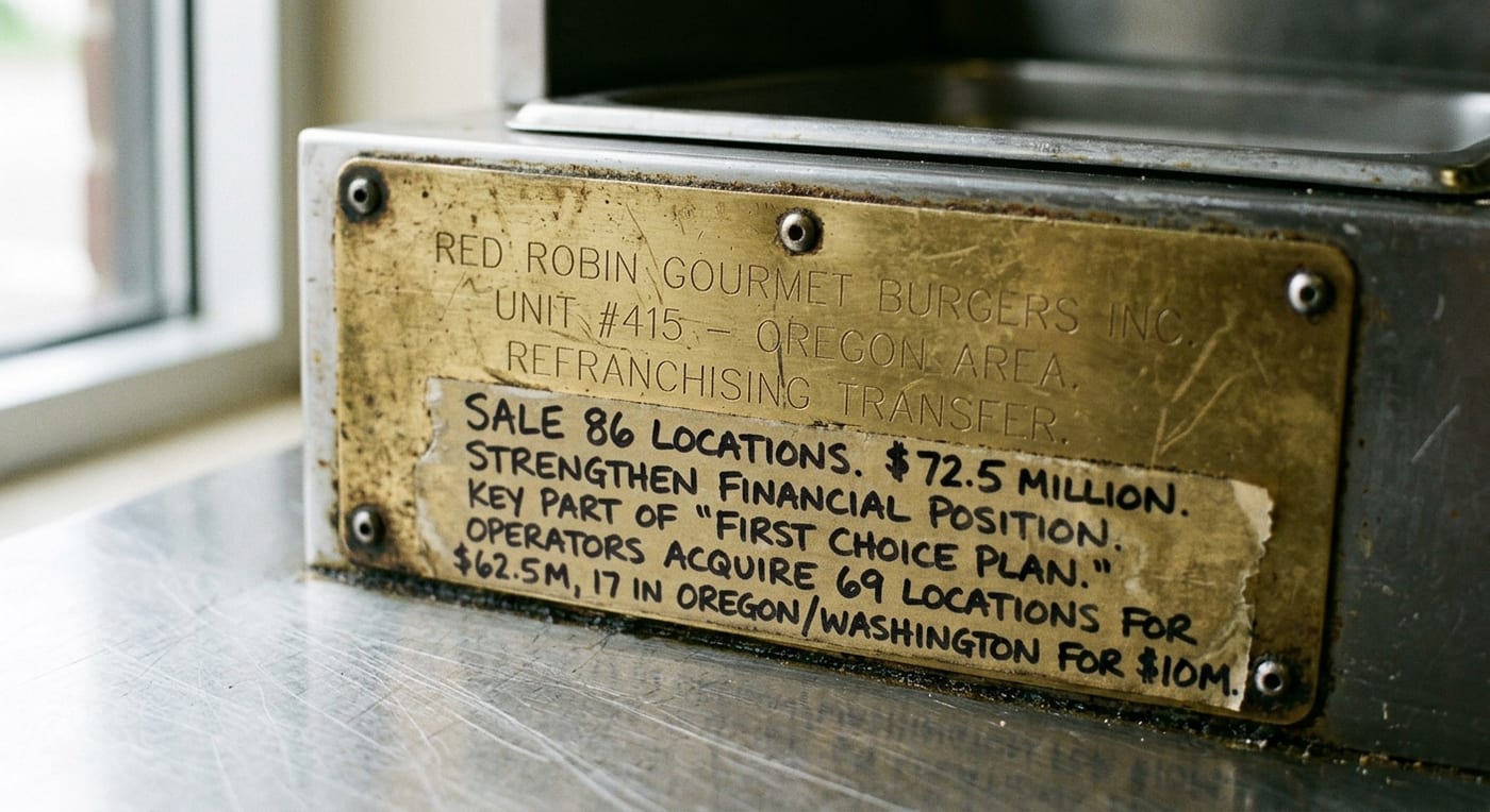 Red Robin Accelerates Refranchising Strategy to Strengthen Financial Position Through $72.5 Million Sale