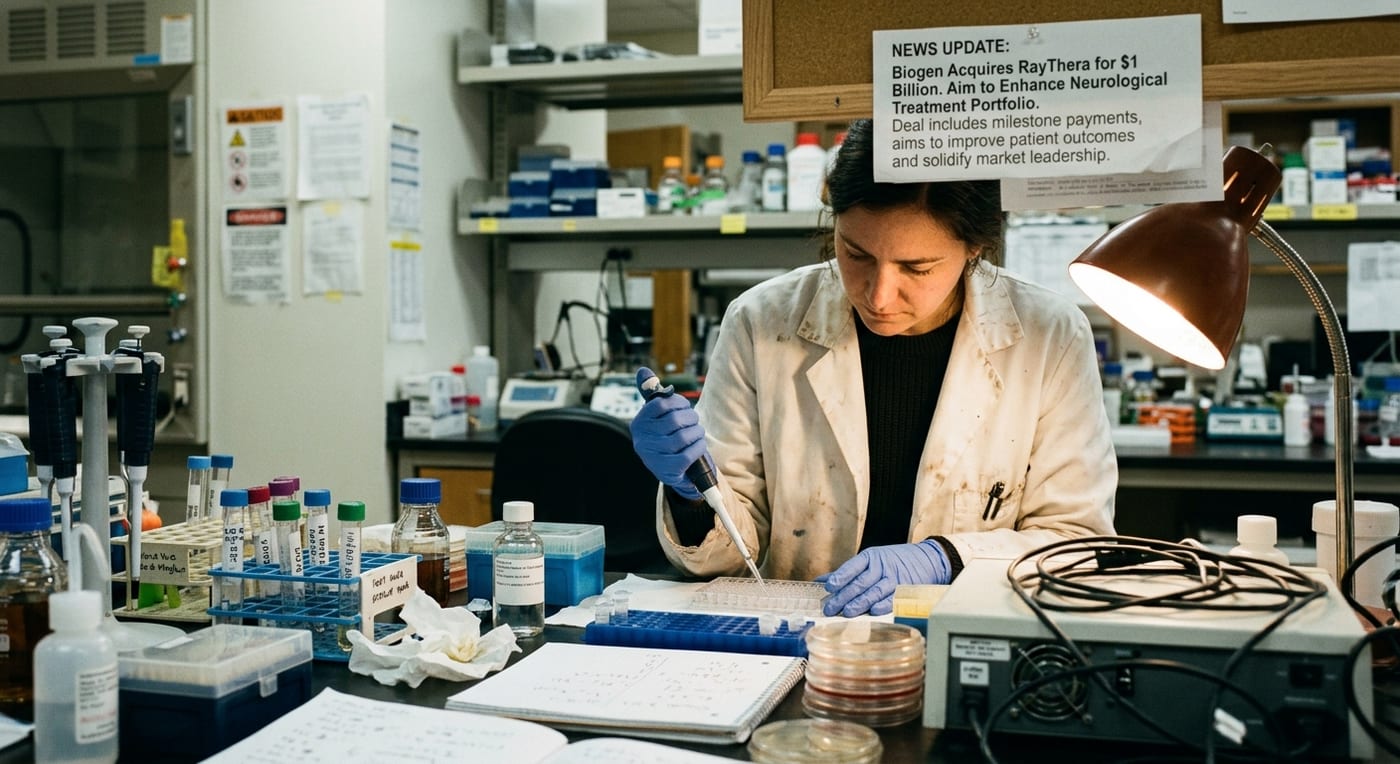 Biogen Acquires RayThera for $1 Billion to Enhance Neurological Treatment Portfolio.