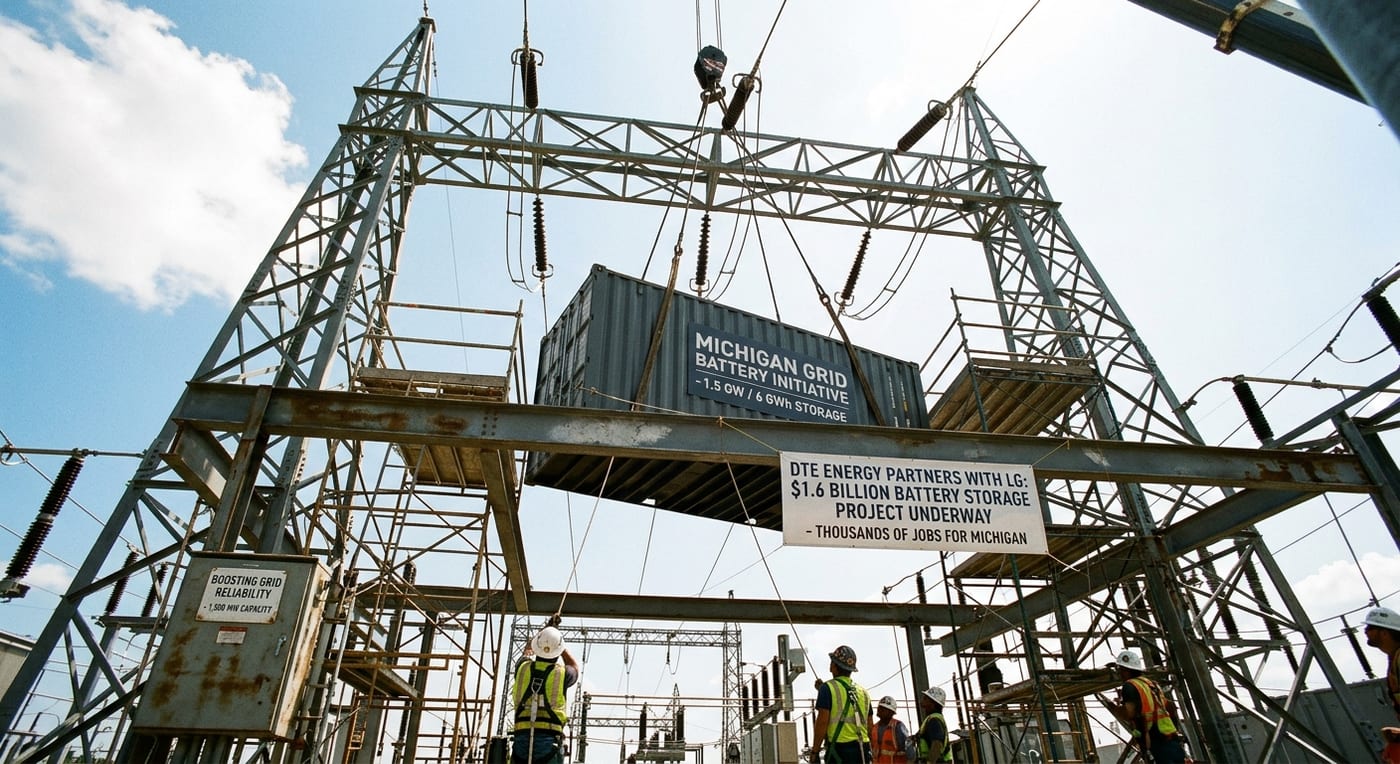 DTE Energy Partners with LG to Fund $1.6 Billion Battery Storage Initiative in Michigan