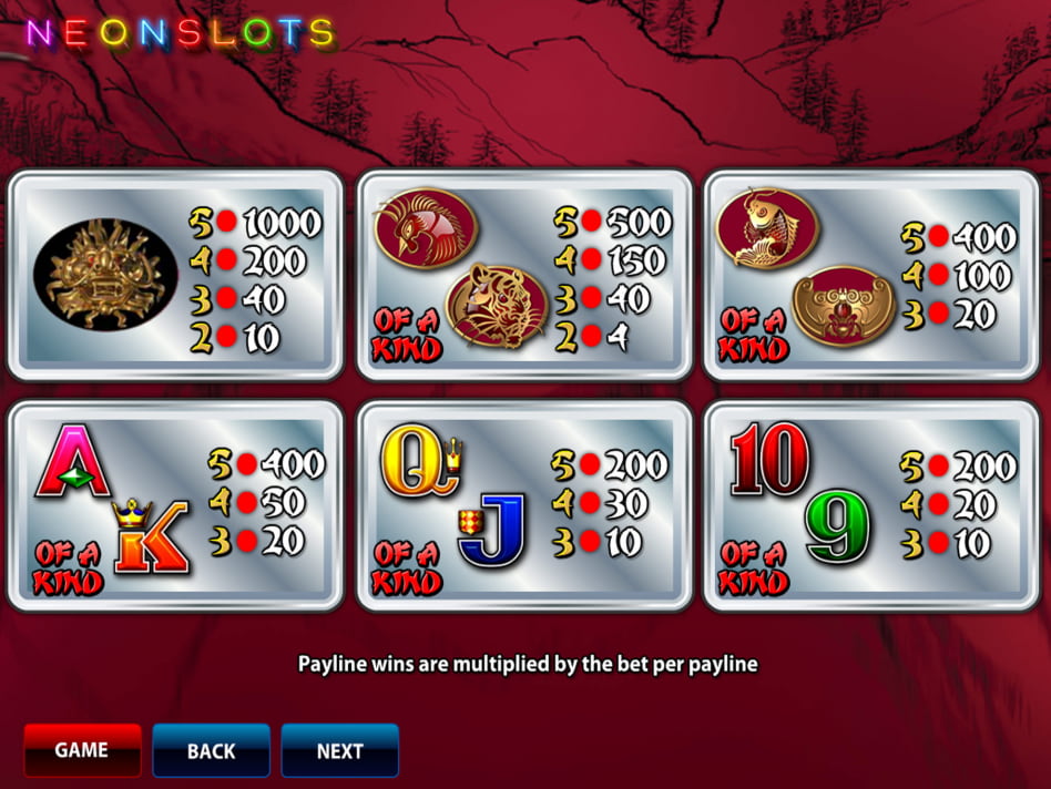 50 Dragons slot game