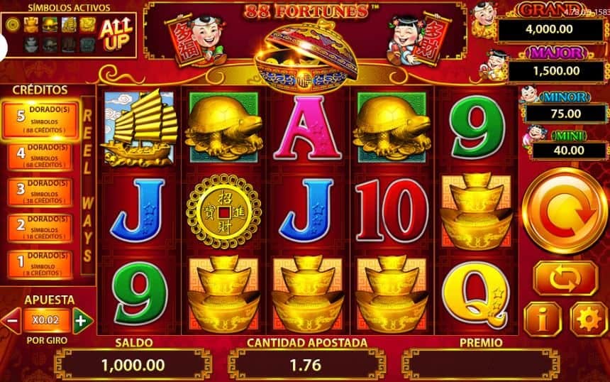 88 Fortunes slot game