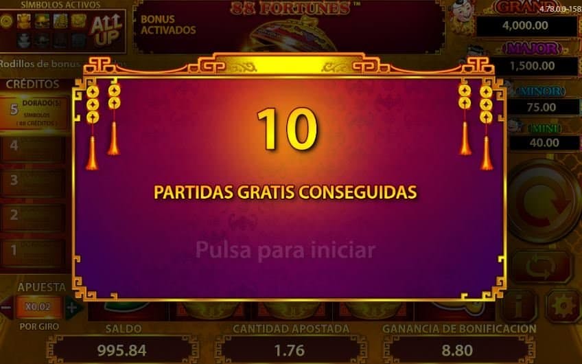 88 Fortunes slot game