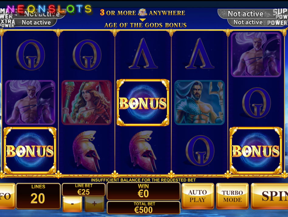 Age of the Gods screenplay Age of the Gods slot game