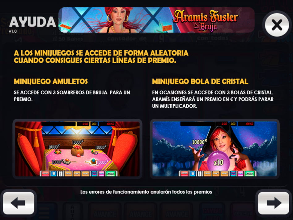 Aramis Fuster La Bruja slot game