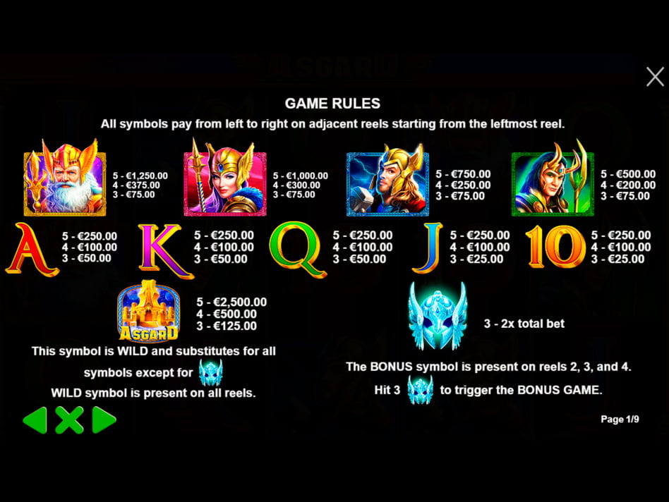 Asgard slot game