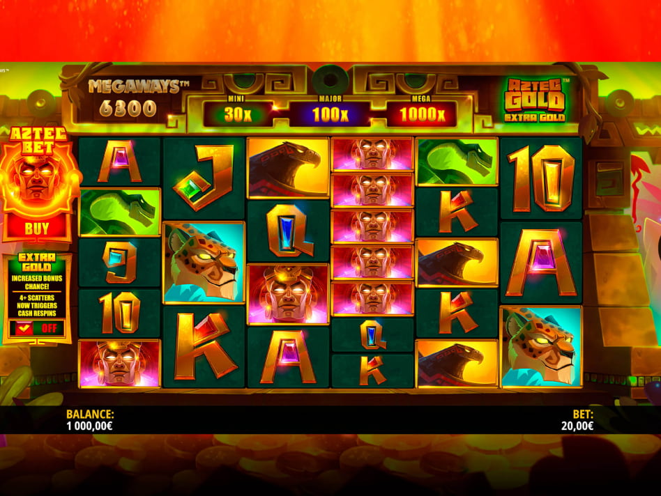 Aztec Gold Extra Gold Megaways slot game