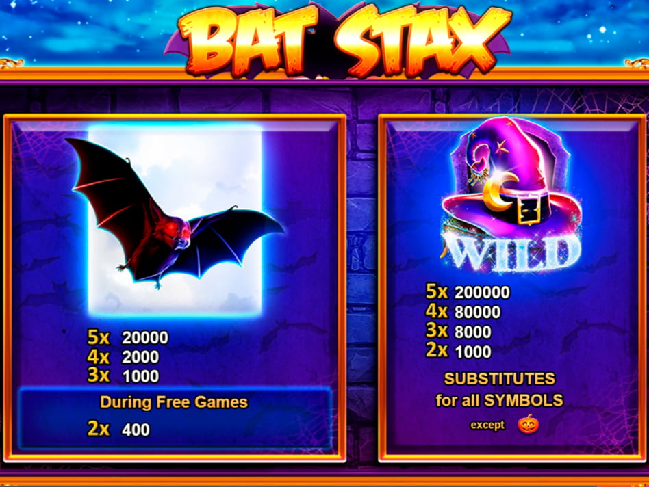 Bat Stax screenplay Bat Stax slot game
