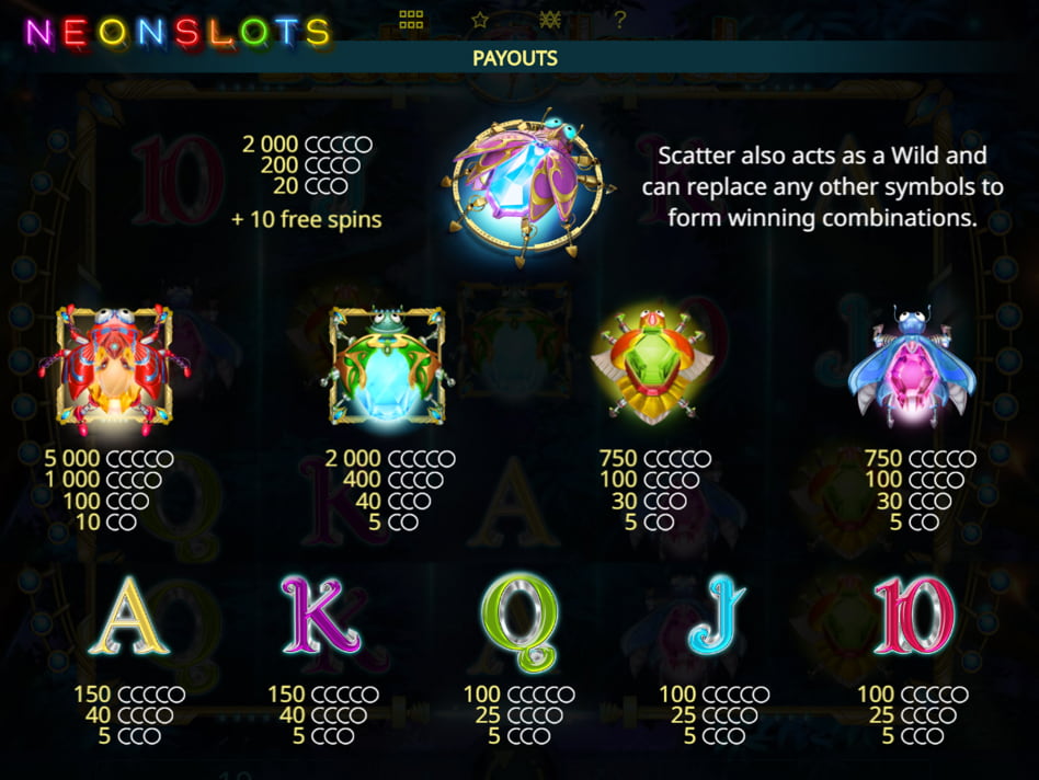 Beetle Jewels slot game