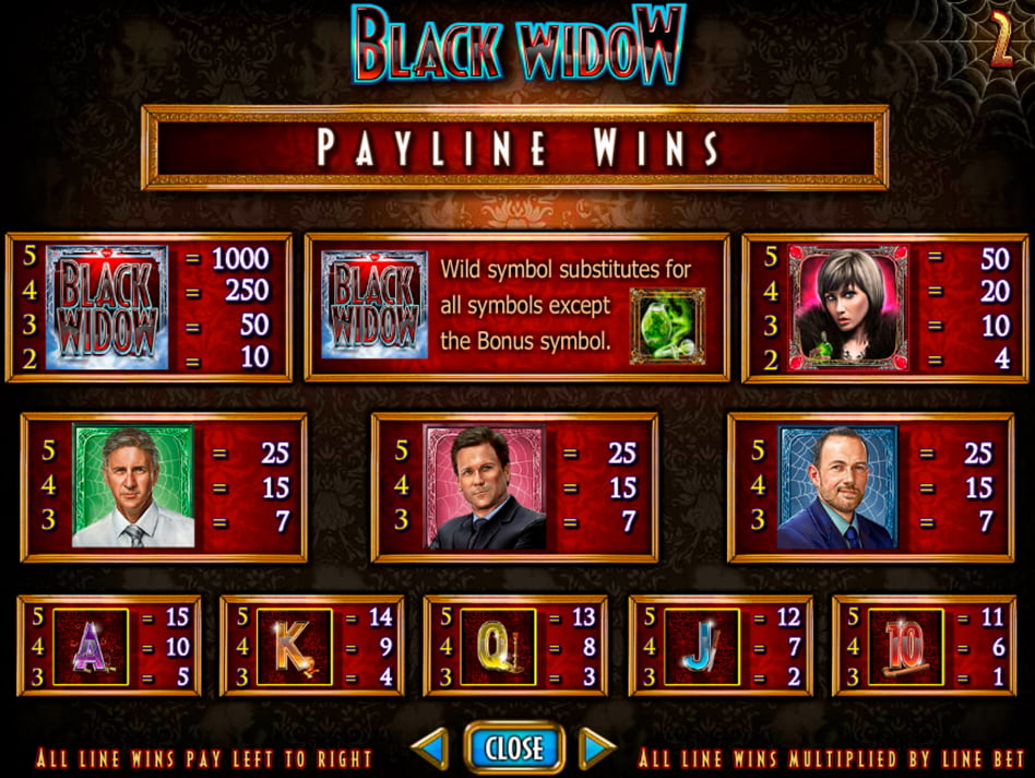 Black Widow slot game