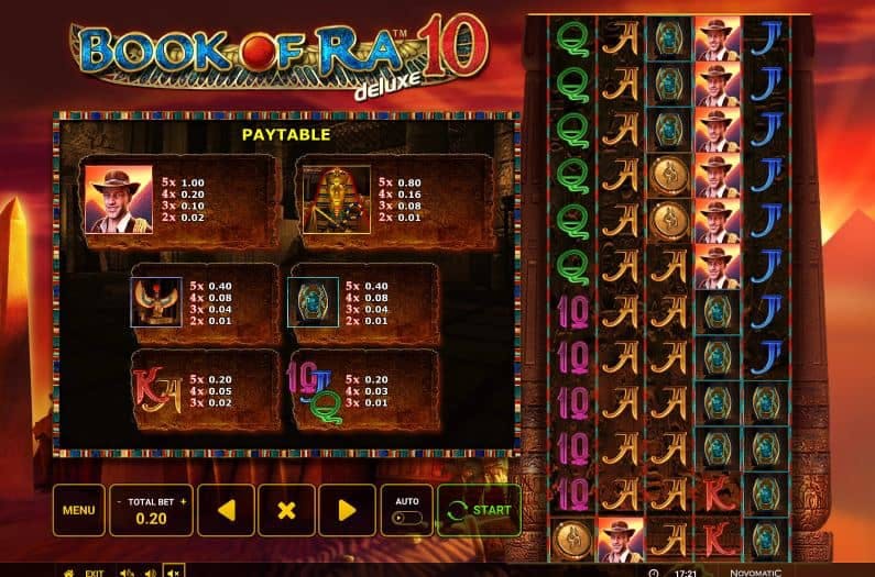 Book of Ra Deluxe 10 slot game