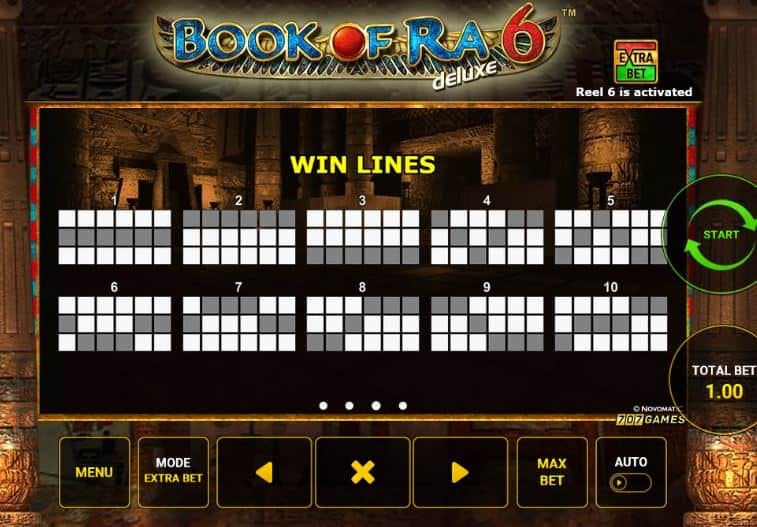 Book of Ra deluxe 6 slot game