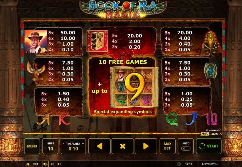 Book of Ra Magic slot game