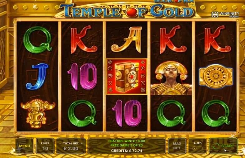 Book of Ra Temple of Gold slot game