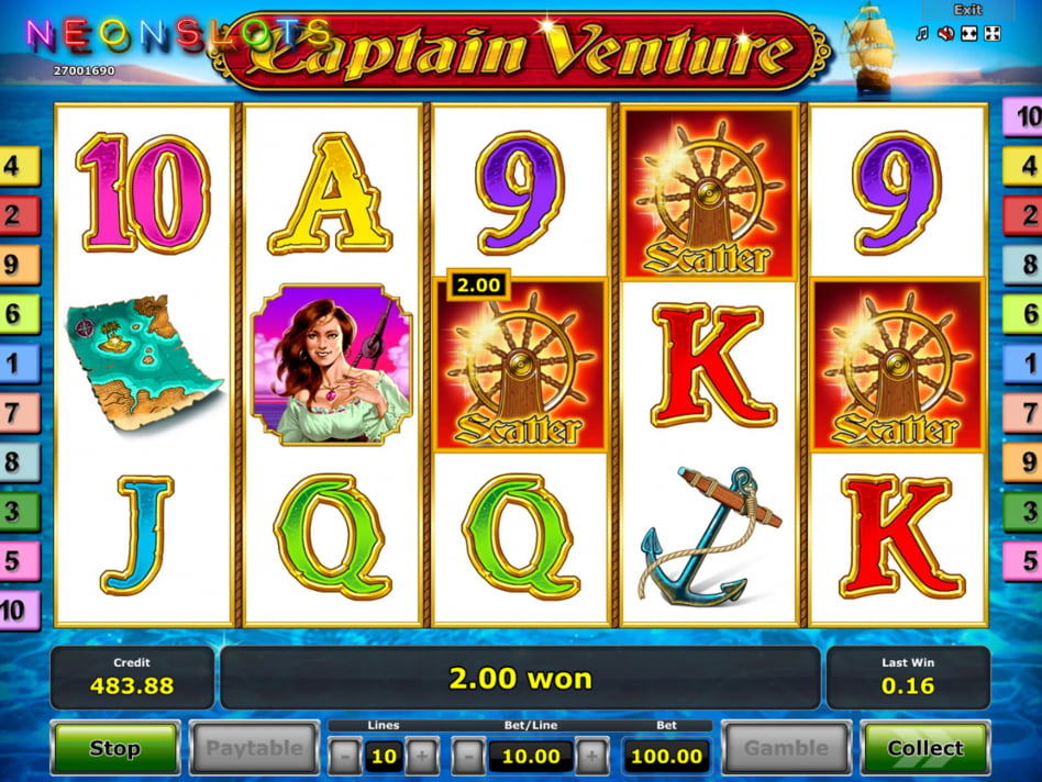 Captain Venture screenplay Captain Venture slot game