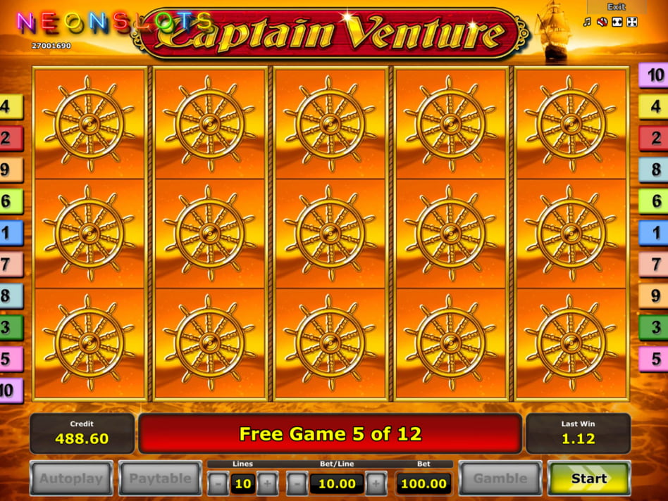 Captain Venture screenplay Captain Venture slot game