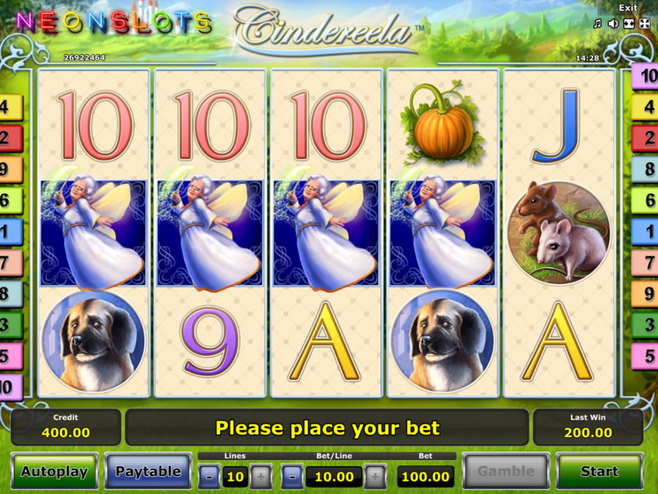 Cindereela slot game