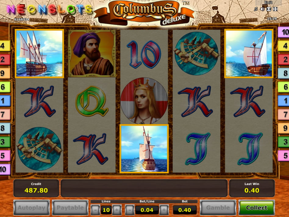 Columbus deluxe slot game