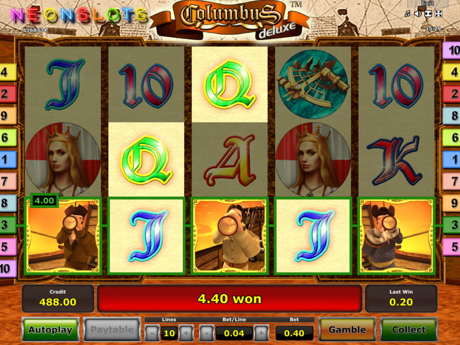 Columbus deluxe slot game