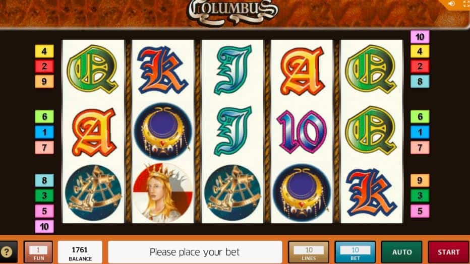 Columbus slot game