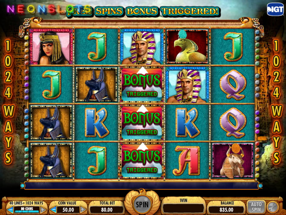 Crown of Egypt screenplay Crown of Egypt slot game