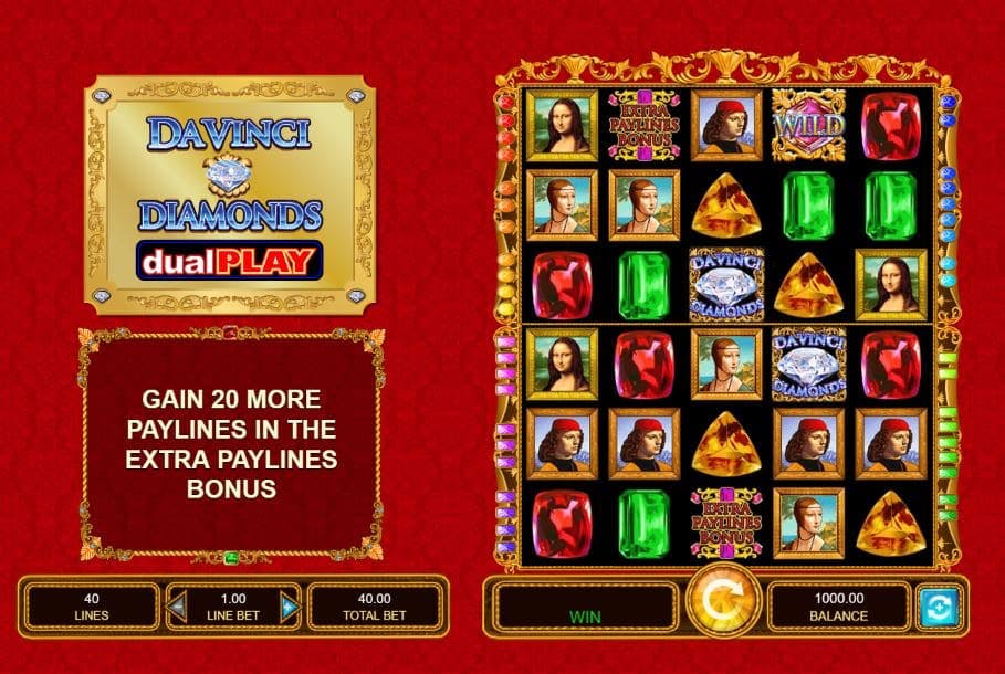 Da Vinci Diamonds Dual Play slot game