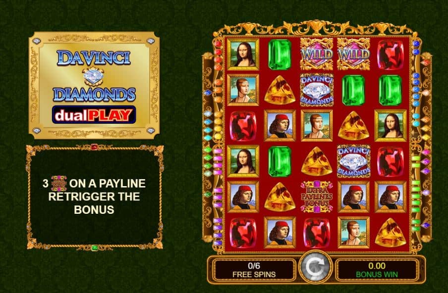 Da Vinci Diamonds Dual Play slot game