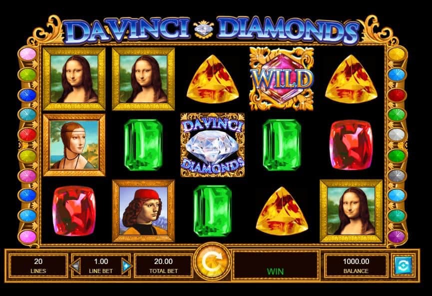 Da Vinci Diamonds screenplay Da Vinci Diamonds slot game