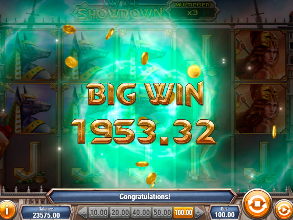 Divine Showdown screenplay Divine Showdown slot game