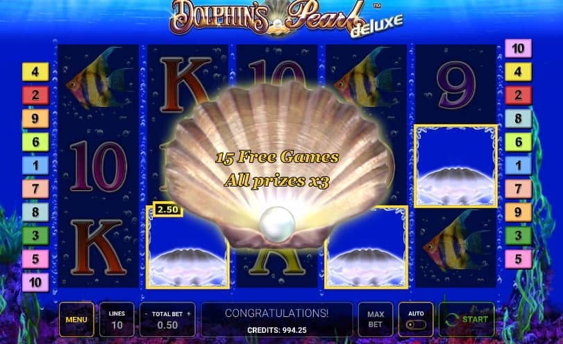 Dolphin´s Pearl deluxe slot game