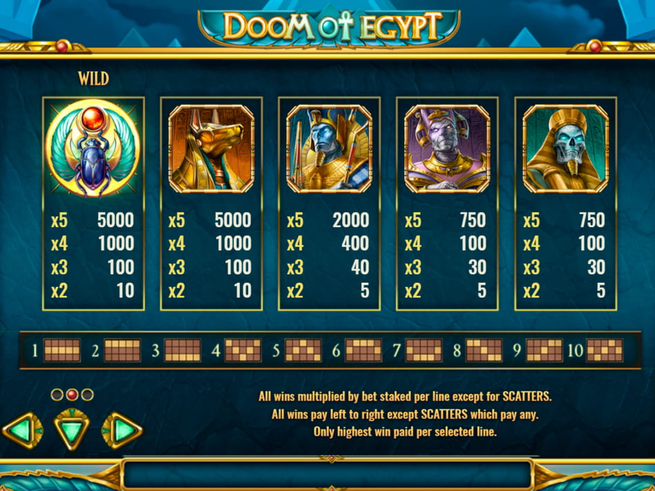 Doom of Egypt slot game