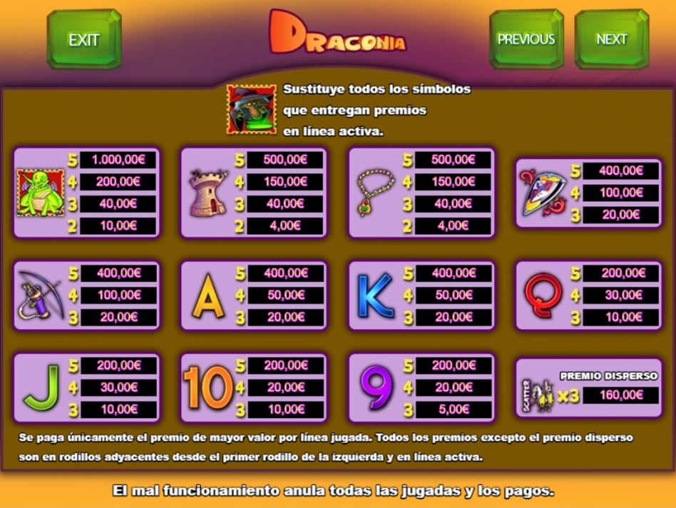 Draconia slot game