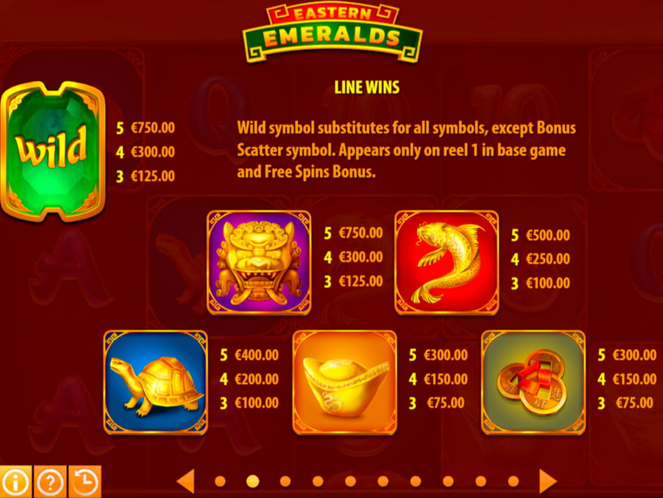 Eastern Emeralds screenplay Eastern Emeralds slot game