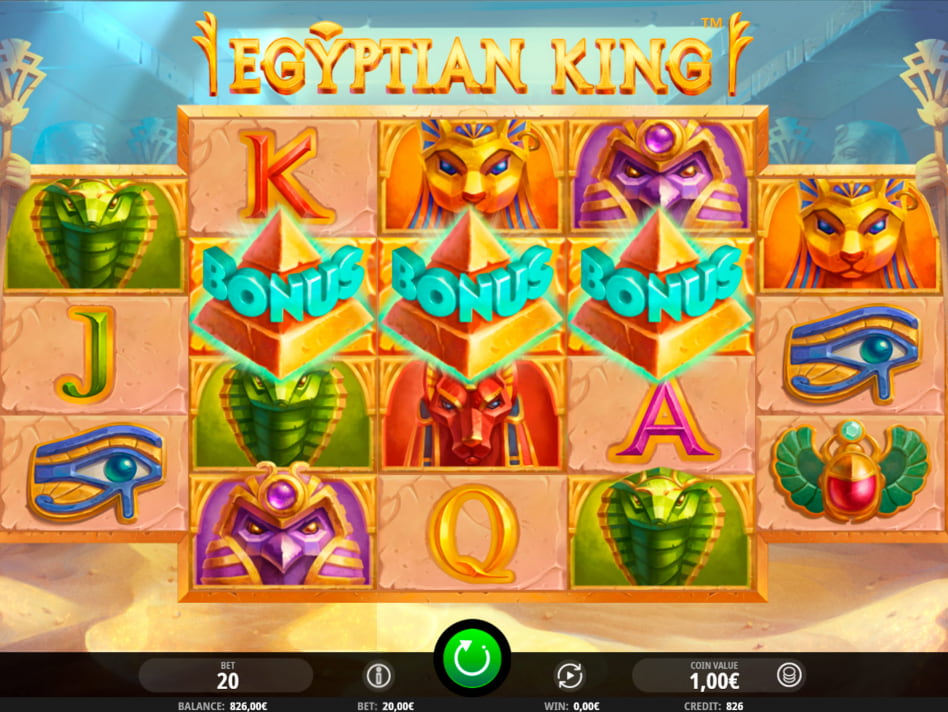 Egyptian King screenplay Egyptian King slot game