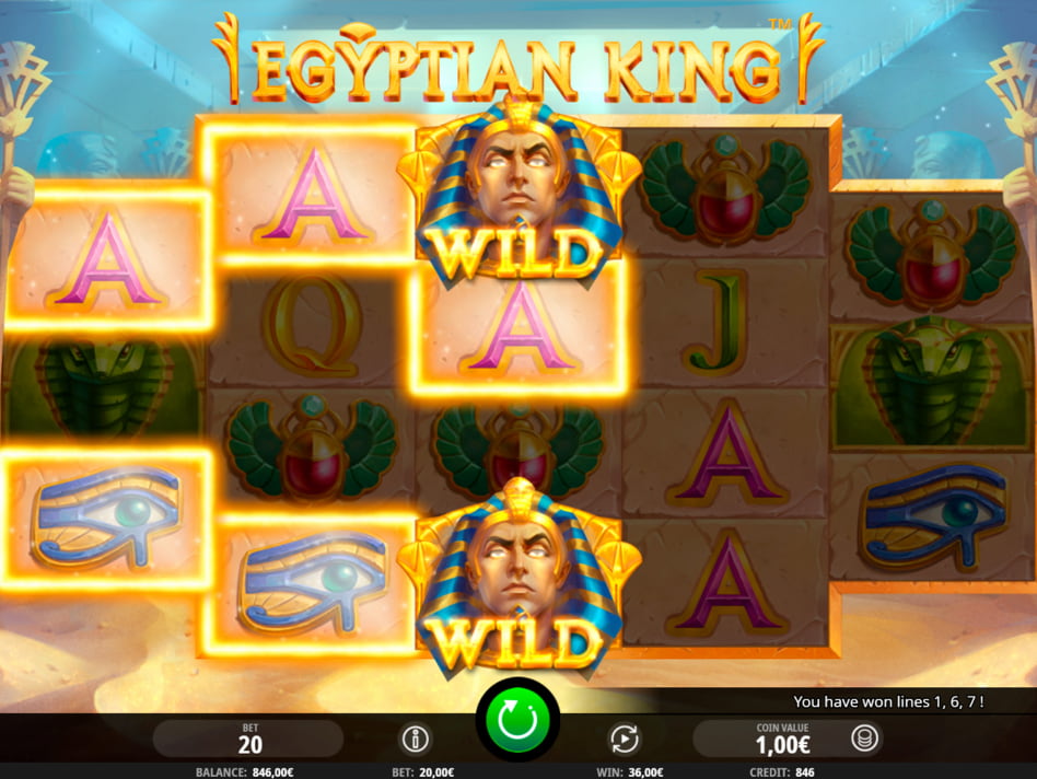 Egyptian King screenplay Egyptian King slot game