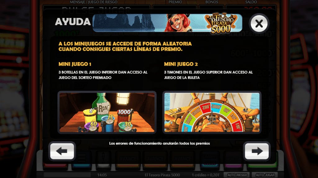 El Tesoro Pirata 5000 slot game