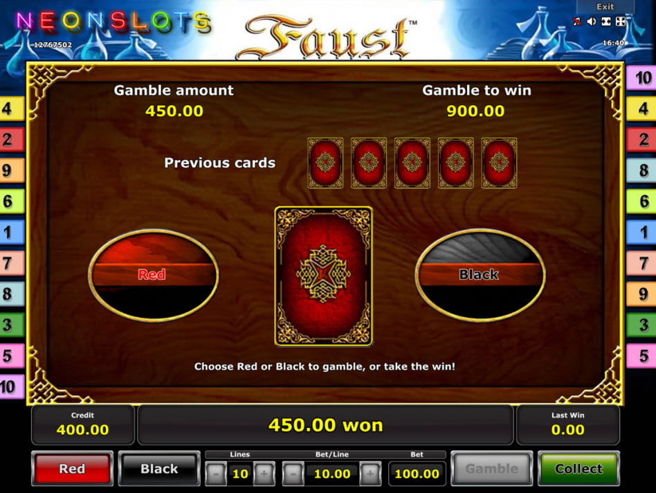 Faust screenplay Faust slot game