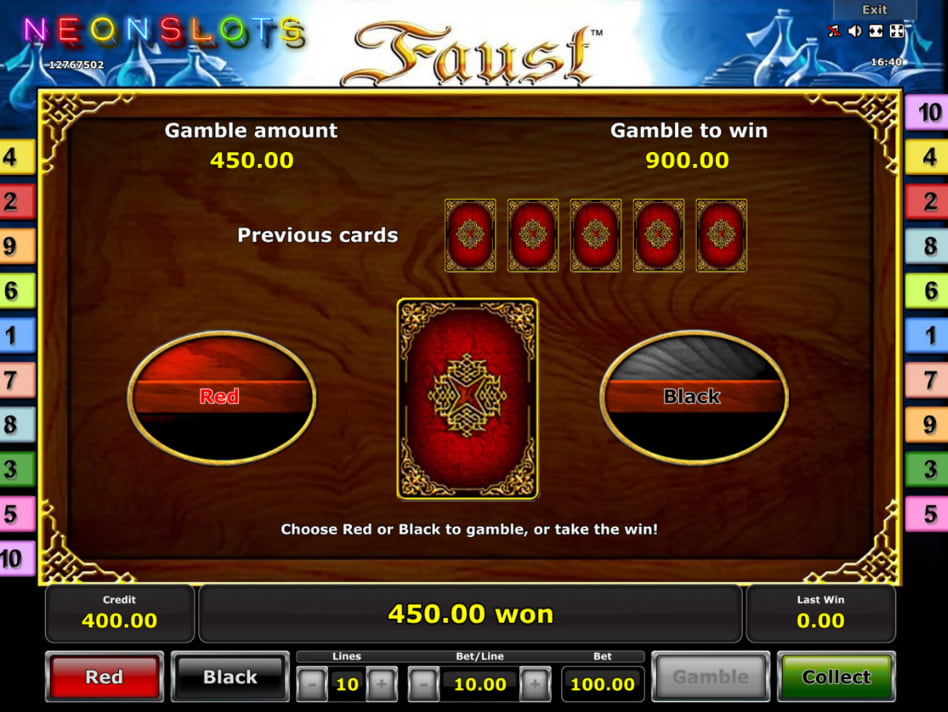 Faust slot game