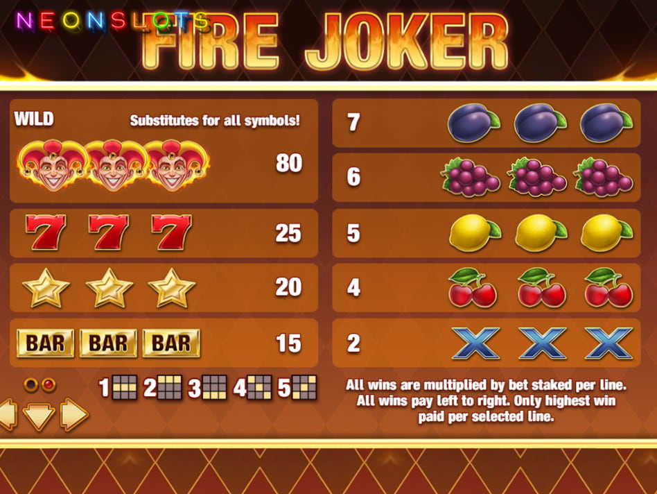 Fire Joker screenplay Fire Joker slot game