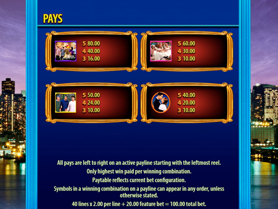 Friends slot game