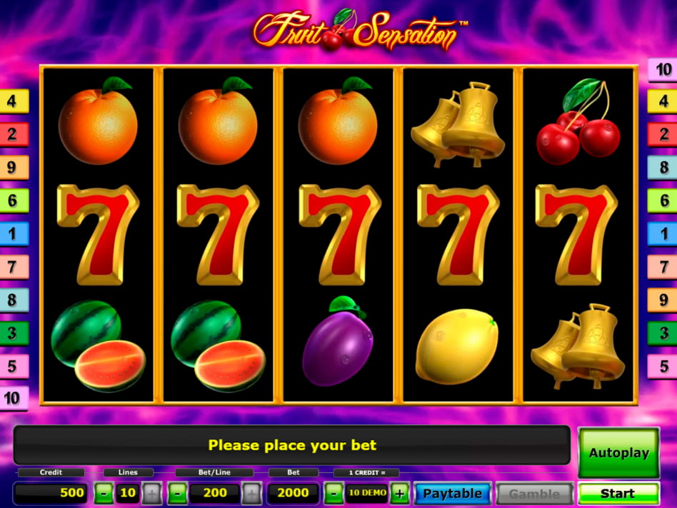 Fruit Sensation screenplay Fruit Sensation slot game