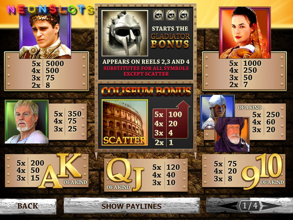 Gladiator slot game