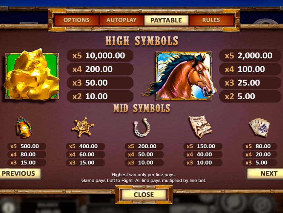 Gold Canyon slot game