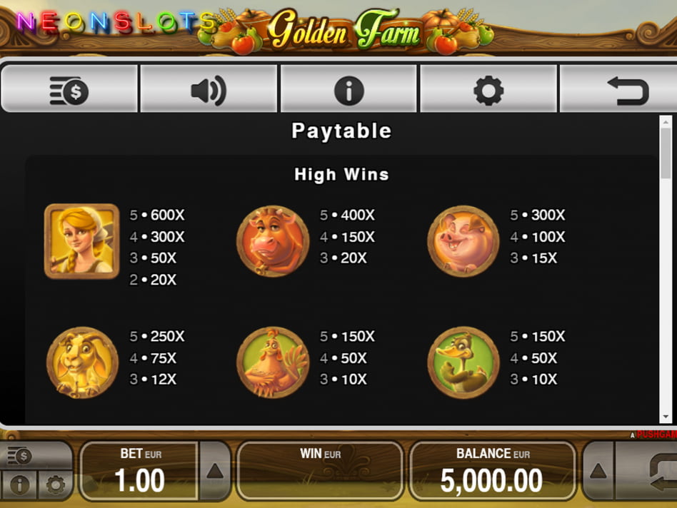 Golden Farm screenplay Golden Farm slot game