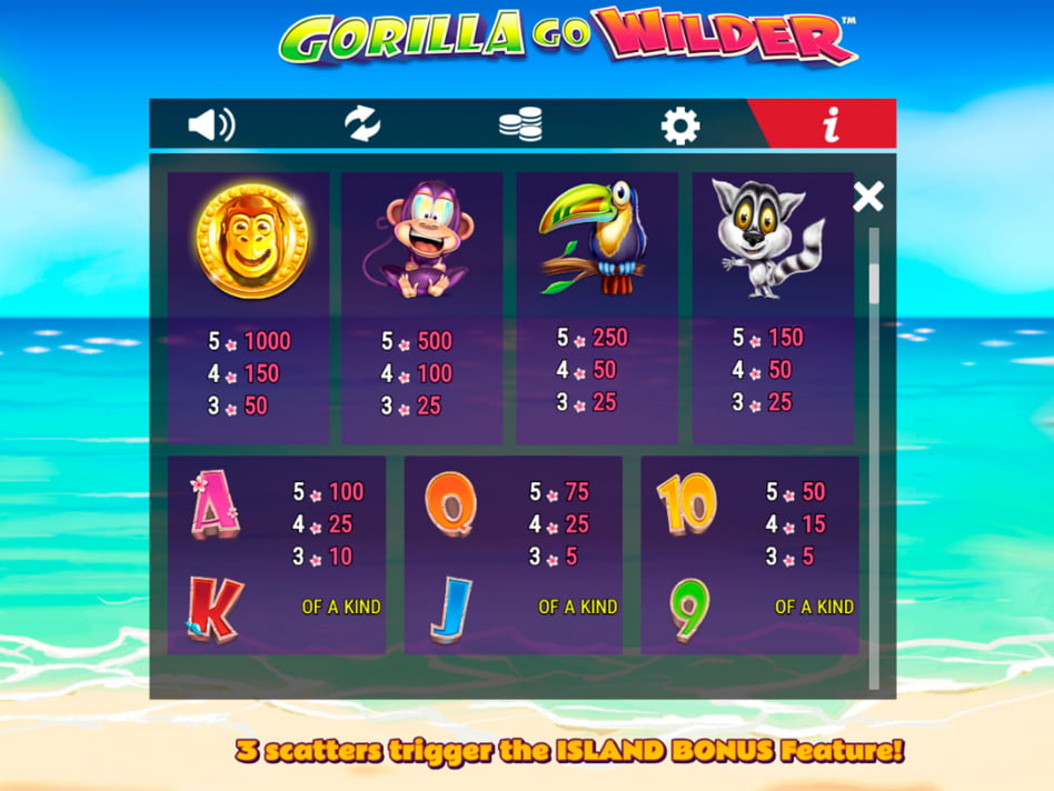 Gorilla Go Wilder screenplay Gorilla Go Wilder slot game